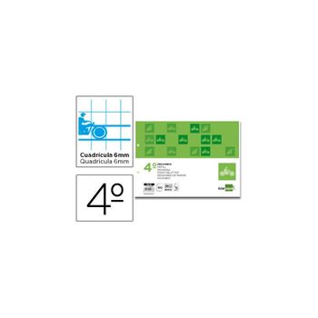 Recambio Liderpapel Cuarto Pautaguia 100 Hojas 70 G Cuadriculado Pautado 6 Mm Con Margen 2 Taladros Apaisado