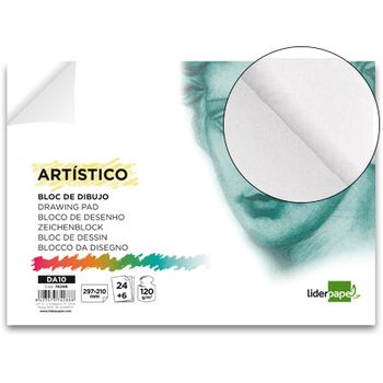 Bloc Dibujo Liderpapel Artistico Encolado 210x297 Mm 30 Hojas 120g/m2 Sin Recuadro