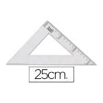 Escuadra Liderpapel 25 Cm Plastico Cristal (pack De 20)