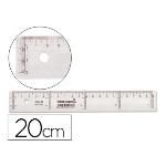 Regla Liderpapel 20 Cm Plastico Cristal (pack De 20)