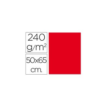 Cartulina Liderpapel 50x65 Cm 240g/m2 Rojo 125 Unidades