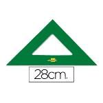 Escuadra Liderpapel 28 Cm Acrilico Verde (pack De 10)