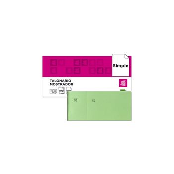 Talonario Liderpapel Mostrador 50x110 Mm Tl12 Verde Con Matriz 20 Unidades