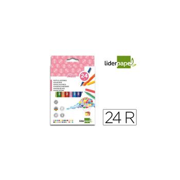 Rotulador Liderpapel Caja 24 Colores 6 Unidades