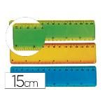 Regla Liderpapel Plastico Flexible De 15 Cm Colores Surtidos (pack De 12)