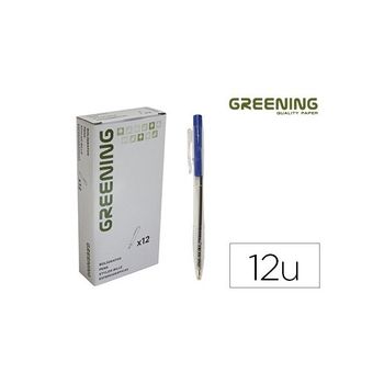 Boligrafo Greening Azul Retractil (pack De 12 Uds.)