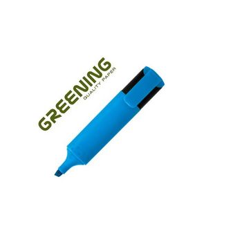 Rotulador Greening Fluorescente Punta Biselada Azul (pack De 12 Uds.)