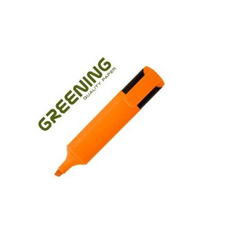 Rotulador Greening Fluorescente Punta Biselada Naranja (pack De 12 Uds.)