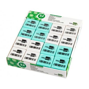 Goma Liderpapel Para Lapiz Con Forma Cuadrada (pack De 32 Uds.)