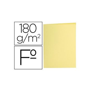 Subcarpeta Liderpapel Folio Amarillo Pastel 180g/m2 (pack De 50 Uds.)