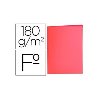 Subcarpeta Liderpapel Folio Rojo Pastel 180g/m2 (pack De 50 Uds.)