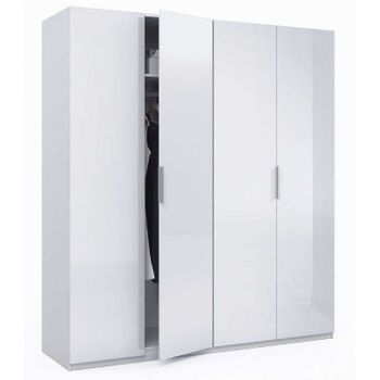 Armario Multiusos 2 Puertas Con Escobero - Fit - 190x78x35 - Blanco con  Ofertas en Carrefour