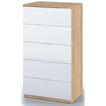 Comoda Betty,dormitorio, 5 Cajones Blanco, Con Guias Metalicas con Ofertas  en Carrefour