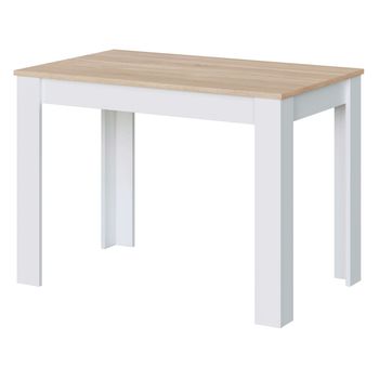 Mesa Consola Extensible, Mesa Comedor Plegable, 220, Para 10 Comensales,  Patas Madera Maciza, Estilo Moderno, Roble Y Negro con Ofertas en Carrefour