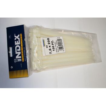 Brida Nylon Blanca 7,6x200 Blister 100