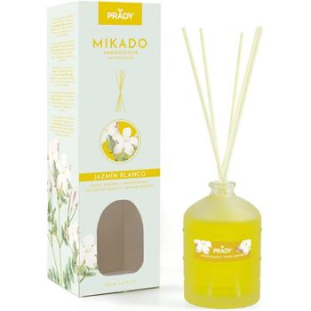 Difusor De Fragancia Con Varillas Mikado Ambientador Jazmin Blanco 100ml