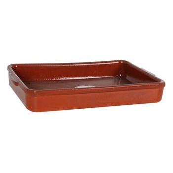 Fuente De Cocina Azofra Rectangular Marrón (27 X 17 X 4 Cm)