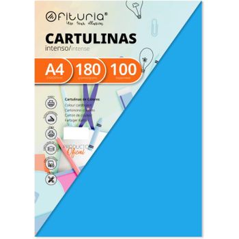 Cartulina Azul Turquesa, 100 Cartulinas Grandes 50x65cm Colores Claros E Intensos, Cartulinas De Colores 180gr Para Manualidades, Diseños Creativos Y Proyectos De Arte · Ofituria