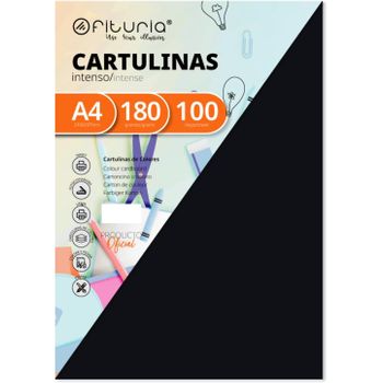 Cartulina Negro, 100 Cartulinas Grandes 50x65cm Colores Claros E Intensos, Cartulinas De Colores 180gr Para Manualidades, Diseños Creativos Y Proyectos De Arte · Ofituria