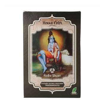 Coloración Semipermanente Radhe Shyam Castaño Oscuro Henna En Polvo (100 G)