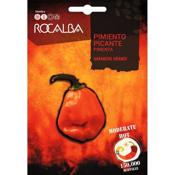 Semillas Pimiento Picante Habanero Orange Rocalba