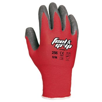 Guante Feel&grip Nylon Latex Rojo 10