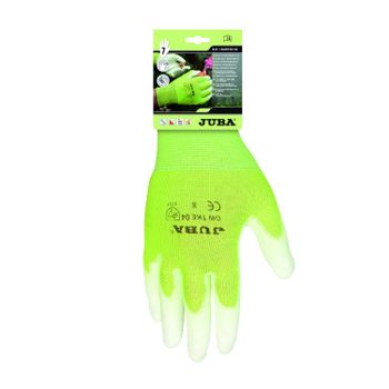 Guante Nylon Verde Palma Pu Blanca M