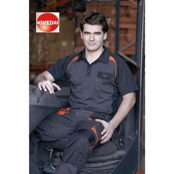 Polo Cool Way Negro Naranja 964 Xs