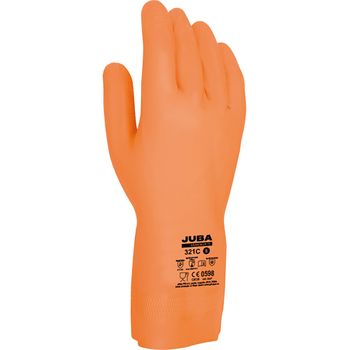 Guante De Trabajo Látex/neopreno Naranja Talla 6 Juba