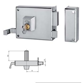 Cerradura Sobreponer 100x60mm 125ar10i/1 H.esm Pic/pal Izq Cvl