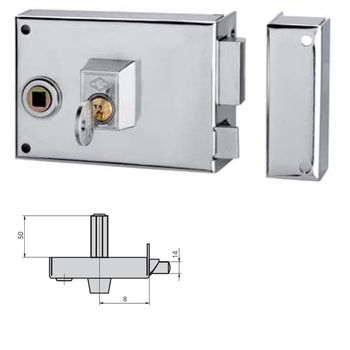 Cerradura Sobrep Izda Esmal - Cvl - 1125a8i/1 - 90 Mm..