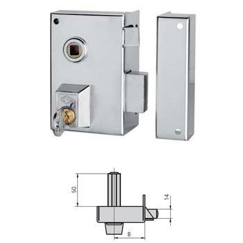 Cerradura Sobreponer 70x45mm 156br70d/1 H.esm Pic/pal Dcha Cvl