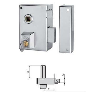 Cerradura Sobreponer 70x45mm 156br70i/1 H.esm Pic/pal Izq Cvl