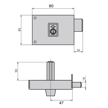 Cerradura Cvl1124a/ 8/he Izquierda - Neoferr..