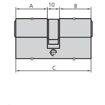 Cilindro 31x31mm 5990/2525/4 Niquelado Levadura Cortacvl