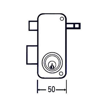 Cerradura Sobreponer 2556 Ap 50 Iz Mcm