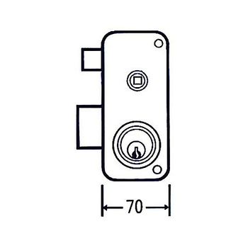 Cerradura Sobreponer 2556 Bp 70 Dr Mcm