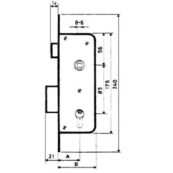 Cerradura Mcm Aface 1601/2-50