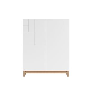 Zapatero Herdasa, Mod.515 Volda, 112x90cm, Roble Puertas Blanco