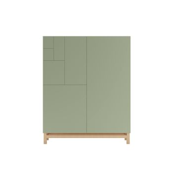 Zapatero Herdasa, Mod.515 Volda, 112x90cm, Roble Puertas Verde