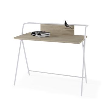 Mesa Escritorio Oficina Estructura Metálica Negra 75x160x80cm Blanco  Ofilike con Ofertas en Carrefour