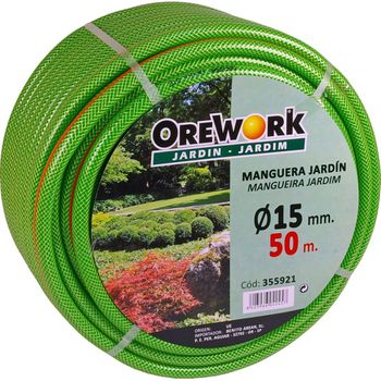 Kit manguera jardin anti-torsion ø interior 15mm ø exterior 20mm (5/8) -  rollo 15m con