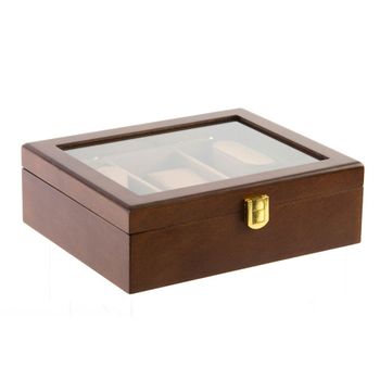 Caja-joyero Dkd Home Decor Terciopelo Cristal Madera Mdf (21 X 18 X 8 Cm)