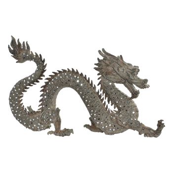 Figura Decorativa Dkd Home Decor Dragón Resina Cristal (52 X 13.5 X 31 Cm)