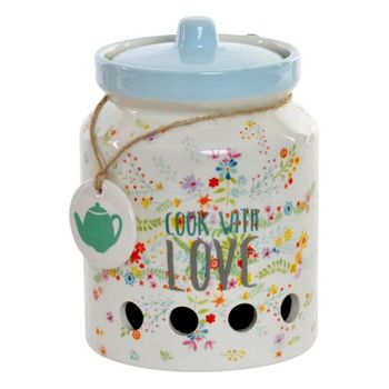 Bote Dkd Home Decor Cook With Love Dolomita Shabby Chic (1 L) (12 X 12 X 17 Cm)