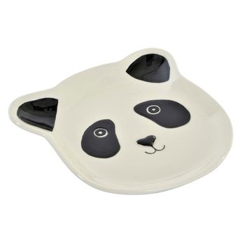 Vaciabolsillos Dkd Home Decor Oso Panda Porcelana (14 X 14 X 2.2 Cm)