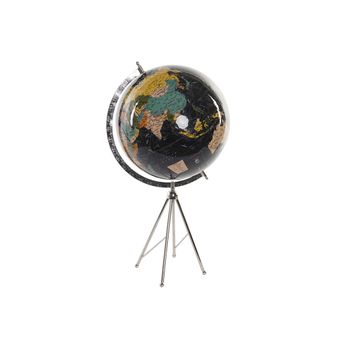 Globo Terraqueo Dkd Home Decor Metal Papel Plástico (31 X 33 X 60 Cm)