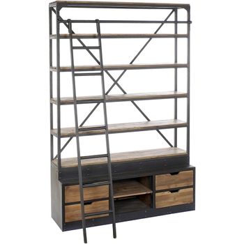 Librería Dkd Home Decor Metal Pino (160 X 45 X 243 Cm)