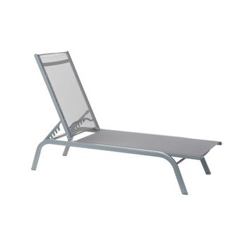 Tumbona Dkd Home Decor Reclinable Gris Oscuro Pvc Aluminio (191 X 58 X 98 Cm)