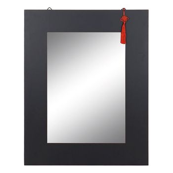 Espejo De Pared Dkd Home Decor Oriental Negro Abeto (70 X 2 X 90 Cm)